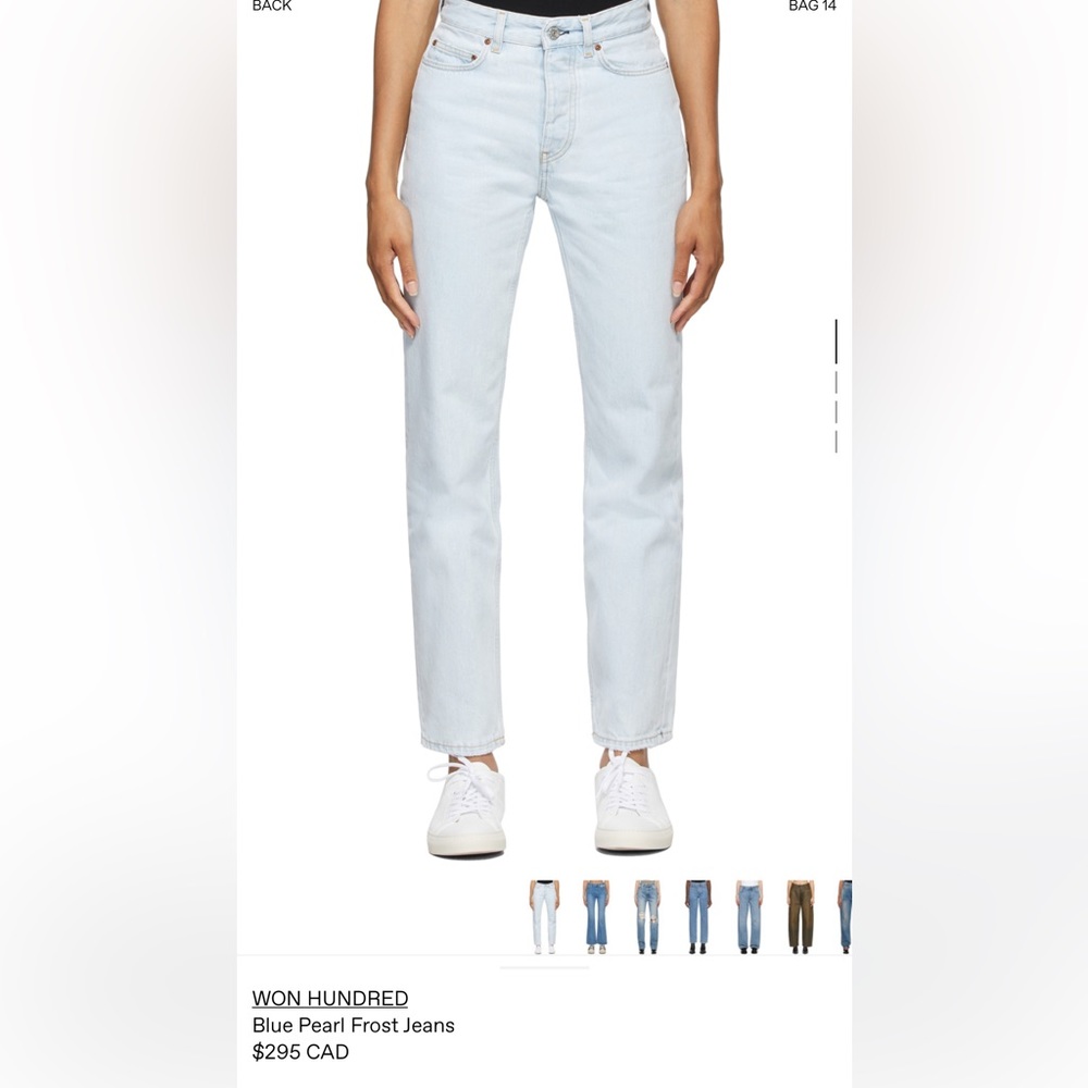 Brand new with tag 🇮🇹 Won Hundred Blue Pearl frost Jean( light wash)
